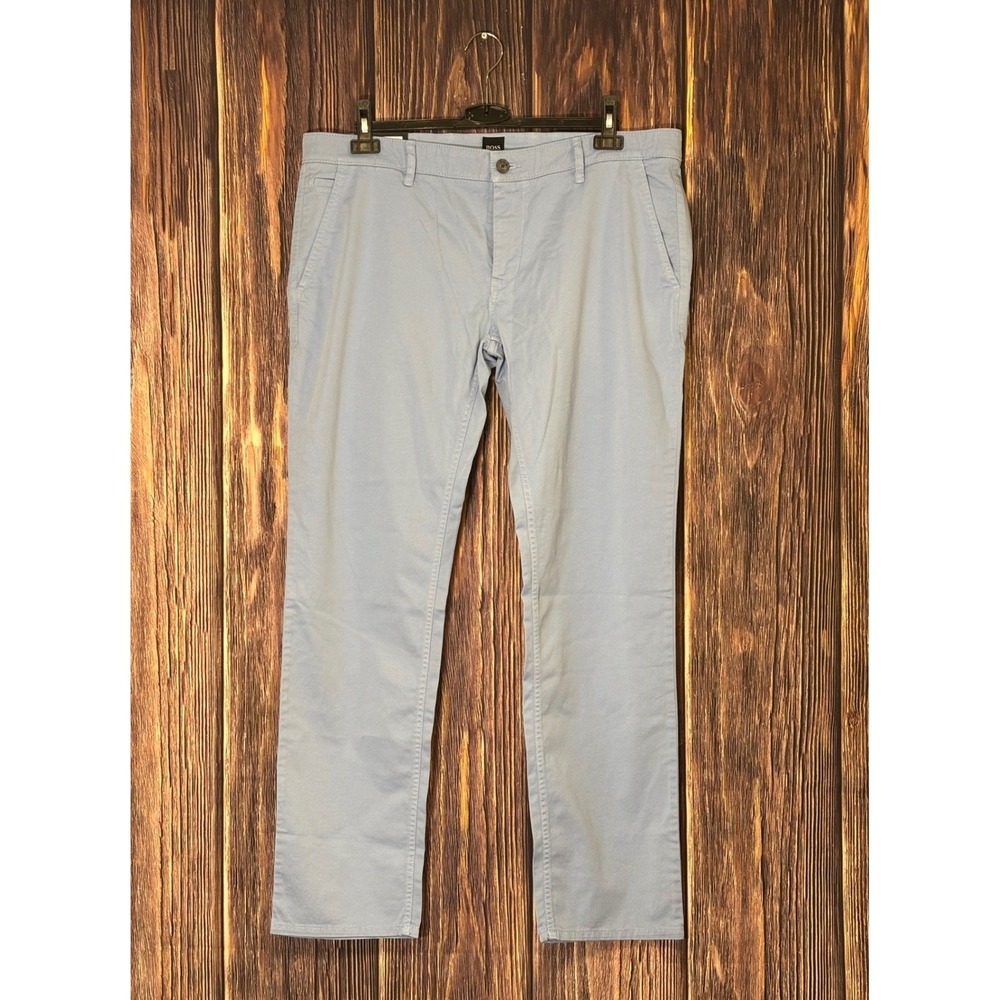 Hugo Boss Chino Pants Mens 38x32 Light Blue Schino Slim Fit Stretch Cotton NWT